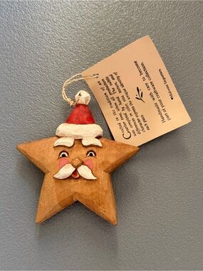 NWT VTG Midwest Importers Handcrafted Whimsical Star Ornament